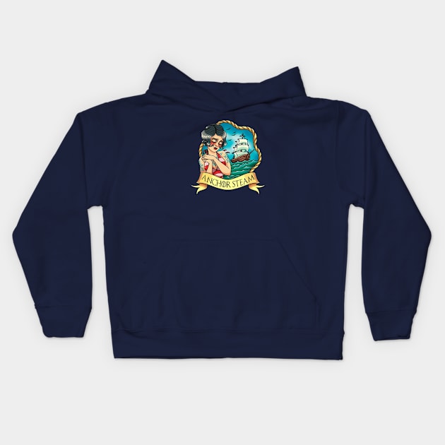 Anchor Steam Legacy Kids Hoodie by umarerikstore